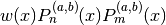 w(x) P_n^{(a,b)}(x) P_m^{(a,b)}(x)