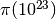 \pi(10^{23})
