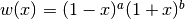 w(x) = (1-x)^a (1+x)^b