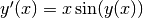 y'(x) = x \sin(y(x))
