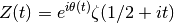 Z(t) = e^{i \theta(t)} \zeta(1/2+it)
