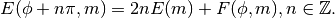 E(\phi + n \pi, m) = 2 n E(m) + F(\phi,m), n \in \mathbb{Z}.